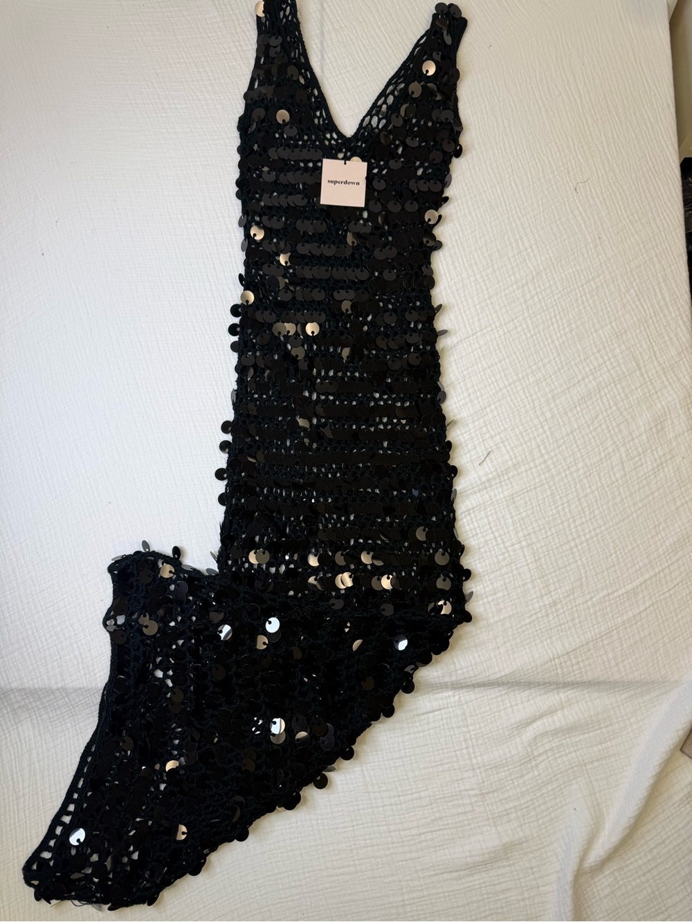 superdown Black Sequin Crochet Top - Picture 5 of 5